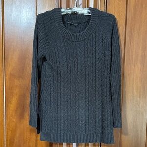 JEANNE PIERRE Charcoal Cable Knit Sweater